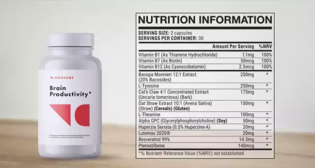 noocube canada ingredients